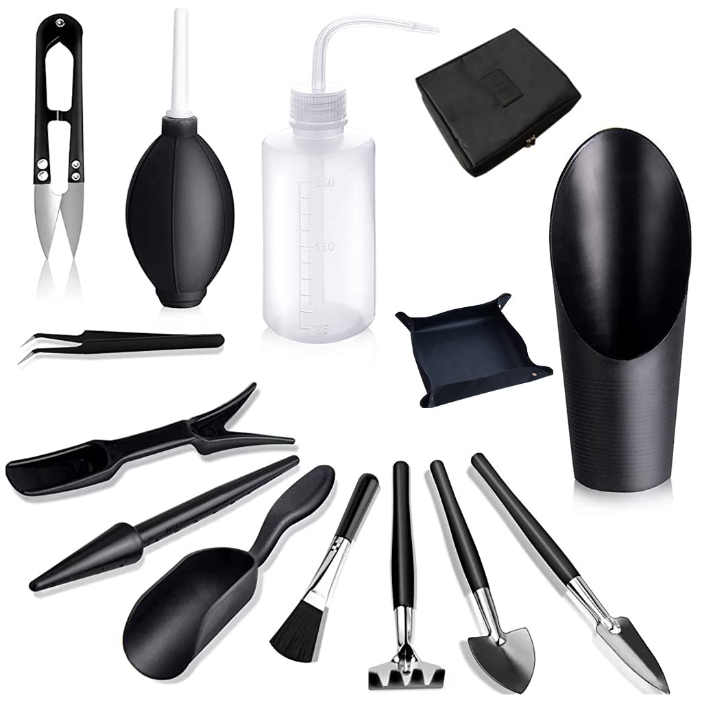 HASTHIP 14pcs Gardening Tools Kit with Storage Bag & Mat, Plant Tools Kit for Home Gardening Agricultural Tools for Small Plants, Transplanting, Seedling, Succulent Planting HASTHIP 14pcs Gardening Tools Kit with Storage Bag & Mat, Plant Tools Kit for Home Gardening Agricultural Tools for Small Plants, Transplanting, Seedling, Succulent Planting